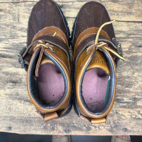Polo Ralph Lauren Dover III Men 7.5D Brown Leather Duck Boots Preppy Gorpcore main image 8